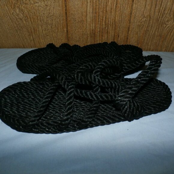 Utopian Rope Sandals   Black Handmade  Size  8 ladies 6.5 Men's  New w/ Tags - Picture 12 of 15